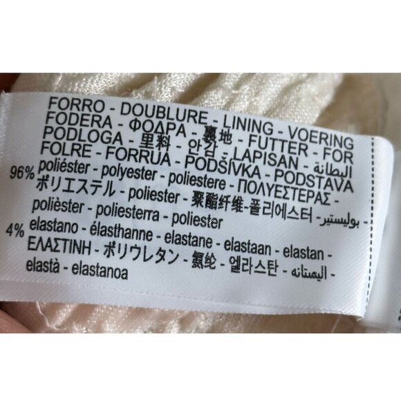 Zara Women Open Back Removable Long Sleeve Multiposition Sequin Dress Ivory Sz S - Picture 6 of 14